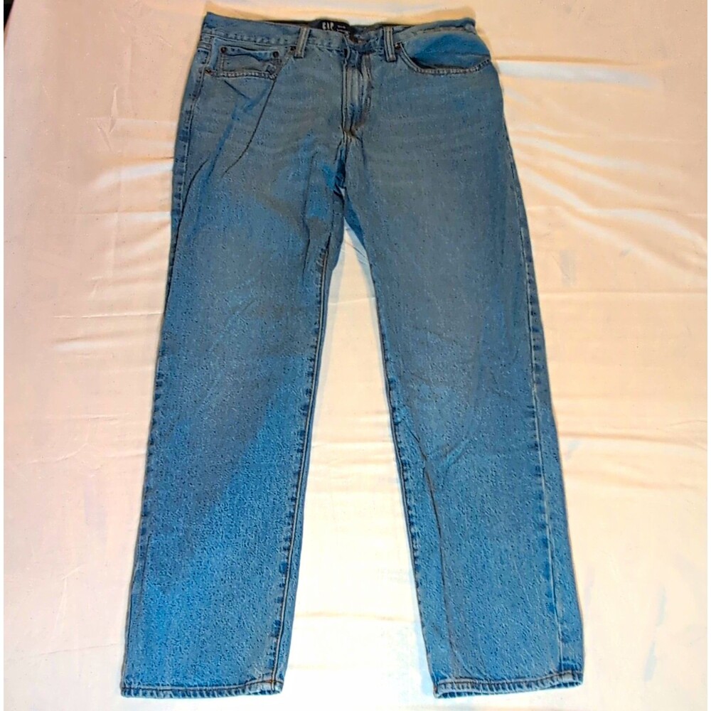 GAP Mens Denim Straight Leg Jeans Blue Medium Wash Size 33 x 30